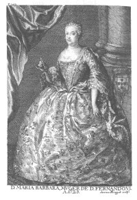J. Minguet: Dª María Bárbara, mujer de D. Fernando VI. J. Madrid 1761.